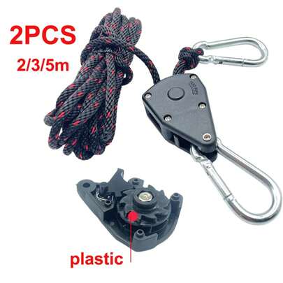 Cuerda de sujeción para tienda de campaña de 4 mm, tensor de cuerda, polea de fijación, colgadores de trinquete, gancho para toldo, hebilla para toldo, herramienta de tensado de cuerda.