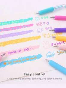 6/36/54/72/90 Colors Retractable Acrylic Paint Pen Set - Gel Pens (0.7mm), Acrylic Paint Markers, Ballpoint Pens, Liners, Highlighters, Suitable For Vibrant Color Writing And Sketching, Smooth Writing, Applicable For Painting, Marking, Student Notes, Handbook Making, Office Use - Multicolor - View 11