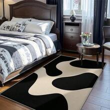 Modern Abstract Wave Patterns Flannel Carpet, 2D Digital Printing, Non-Slip Rubber Bottom, Multiple Sizes Available. Suitable For All Seasons, Washable, Machine Washable, Comfortable, Unique, Suitable For Him, Her, Family Members, Boyfriend, Girlfriend, Father, Family Members, Mother, Lover, Daughter, Son, Grandfather, Grandmother, Teacher, Doctor, Nurse, Friend, Classmate, Pet. As Birthday Gifts, Household Items, Wedding Items, Souvenirs, Home Decoration, Daily Life, Office Decoration, Birthday, Anniversary, Valentine's Day, Thanksgiving, Graduation Season, Christmas, Halloween, Mother's Day, Father's Day, Wedding, New Year Gift Decoration. Suitable For Shopping Centers, Restaurants, Kitchens, Bathrooms, Living Rooms, Bedrooms, Corridors, Balconies, Outdoor Doors, Door Mats, Entrance Mats, Non-Slip Mats, Offices, Cafes, Piano Room Floor Decoration - 多色6 - 查看 4