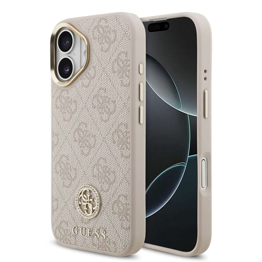 Funda Guess Hc Magsafe Pu 4g Pu Strass Logo iPhone - Rosa - Ver 1