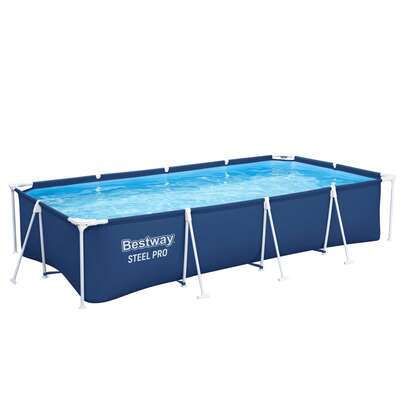 Alberca Estructural Rectangular 400 Cm Azul 5700 Lts Bestway Azul Pool