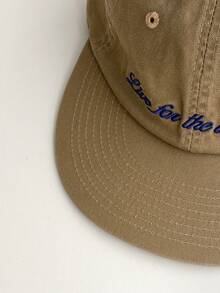 1顶软顶结构皇家蓝刺绣棒球帽，男女通用美式休闲平沿可调节帽，街头时尚嘻哈帽，情侣遮阳宽檐棒球帽，新款ins风蓝色平沿帽，适合春夏、海滩、假日佩戴 - 多色 - 查看 9