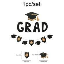 Decoraciones para fiesta de graduación 2026, incluye calcomanías de pared, decoración colgante, pancarta para celebración - graduado - Ver 10