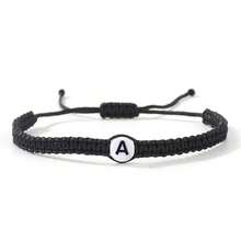 1件手工亚克力26字母英文手链，简约黑白时尚女士手链 - 彩色 - 查看 4