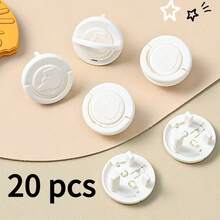 5/10/20pcs EU Standard Child Proof Electrical Outlet Covers, Designed To Prevent Electric Shock And Protect Sockets For Baby Safety - White - View 13