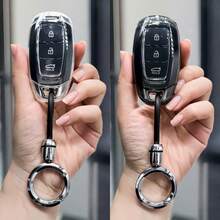 适用于 Santa Fe、I30、IX35、Encino、KONA、Solaris、Fiesta、Sonata、Azera、Grandeur、Elantra、Accent 等车型的 TPU 汽车钥匙遥控器保护套，防摔防尘，保护性强。 - D款 - 查看 13
