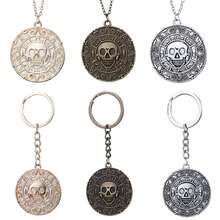 Fashion Jewelry  Necklace Jack Sparrow  Coin Skull Keychain For Men Women Gifts - N-SI - 查看 1