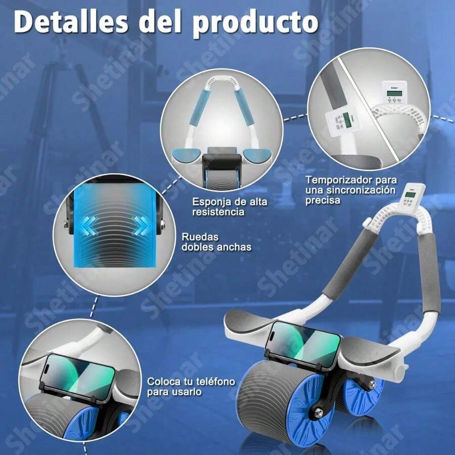 Abdominal De Rebote Automático Con Soporte Para Codo - Beis - Ver 1