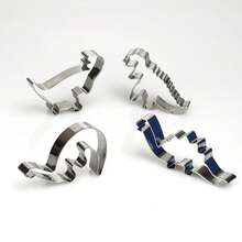 New Dinosaur Cookie Cutter Set - 8 Pieces - Footprints And Heads, T-Rex (Tyrannosaurus), Brachiosaurus, Dinosaur, Triceratops, Pterodactyl, Children's Dinosaur Birthday Party Baking Molds - View 14