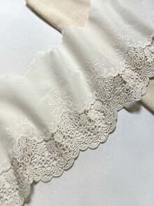 1 Yard Cotton Embroidered Lace Trim, 18cm Skirt Hem Fabric, DIY Sewing Craft Material - Apricot 18cm - View 14