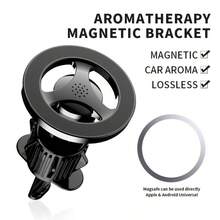 Magnetic Car Air Vent Phone Holder With Built-In Air Freshener, Rotatable Design, Strong Magnet To Securely Hold Phone, Car Accessories - A - View 10