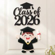 2026毕业派对装饰，毛毡布墙贴，入口主题套装 - 畢業 - 查看 4