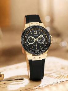 Guess 女士石英表，适合女士日常及假日佩戴 - 黑色 - 查看 5