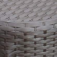 MR. GADGETS Mesa Estilo Textura Ratán 80x80x74cm con 4 Bancos Redondos Comedor de Plástico Reforzado Uso Rudo Resistente Comodo Juego de Muebles para Jardín Exteriores Chocolate - Chocolate - Ver 5