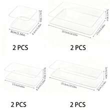 Caixa Organizadora Transparente Com Gavetas (1 Peça, 4 Peças, 7 Peças, 8 Peças Ou 12 Peças), Ideal Para Penteadeira, Banheiro, Quarto, Mesa De Cozinha, Cosméticos, Produtos Para A Pele, Joias E Artigos De Papelaria. Organizadora Multifuncional Que Economiza Espaço E É Um Ótimo Presente De Verão Para Mulheres. - Claro - Ver 11