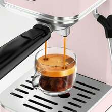CHULUX 20 Bar Compact Espresso Maker With Powerful Milk Frother, Professional Home Coffee Machine For Cappuccino & Latte, Pink - Pink - View 3