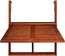 Tavolino da balcone pieghevole in legno di acacia 64x45x87cm - A - Visualizzare 5