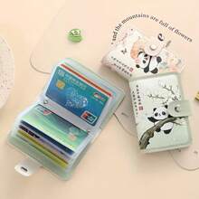 1pc Super Cute Panda Card Holder, Chinese Style Large Capacity Mini Adorable Multi-Card Slot All-In-One Card Case, ID/Driver's License/Business Card Wallet - Multicolor - View 4