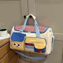 新款高端小众短途旅行包，女士大容量行李包，手提包，孕妇包，撞色健身包，旅行包，行李袋，过夜包，耐用登机包，夏季度假必备旅行用品，旅行必备收纳袋，夏季旅行配件 - 彩色 - 查看 7