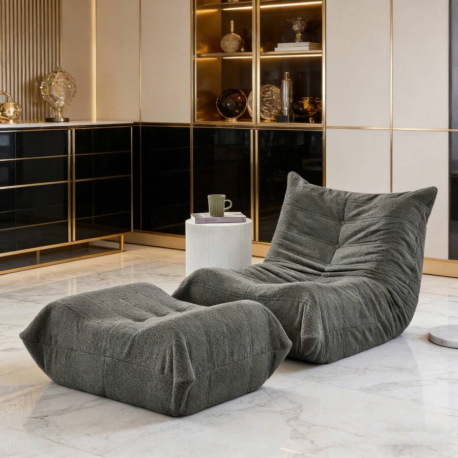 Bean Bags - Gray + Foam - View 1