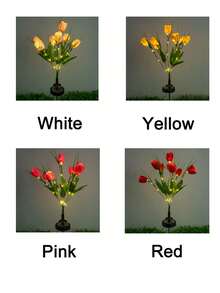 7-Head Solar Powered Tulip Flower Lights, LED Garden Yard Pathway Landscape Lighting, Waterproof Outdoor Decor Lamps - Tulip - View 5