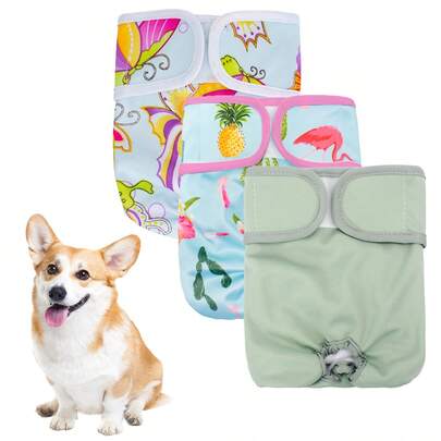 Washable Dog Diapers, High-Quality Reusable Diapers Designed For Female Dogs In Heat - Highly Absorbent Dog Diapers For Pet Incontinence