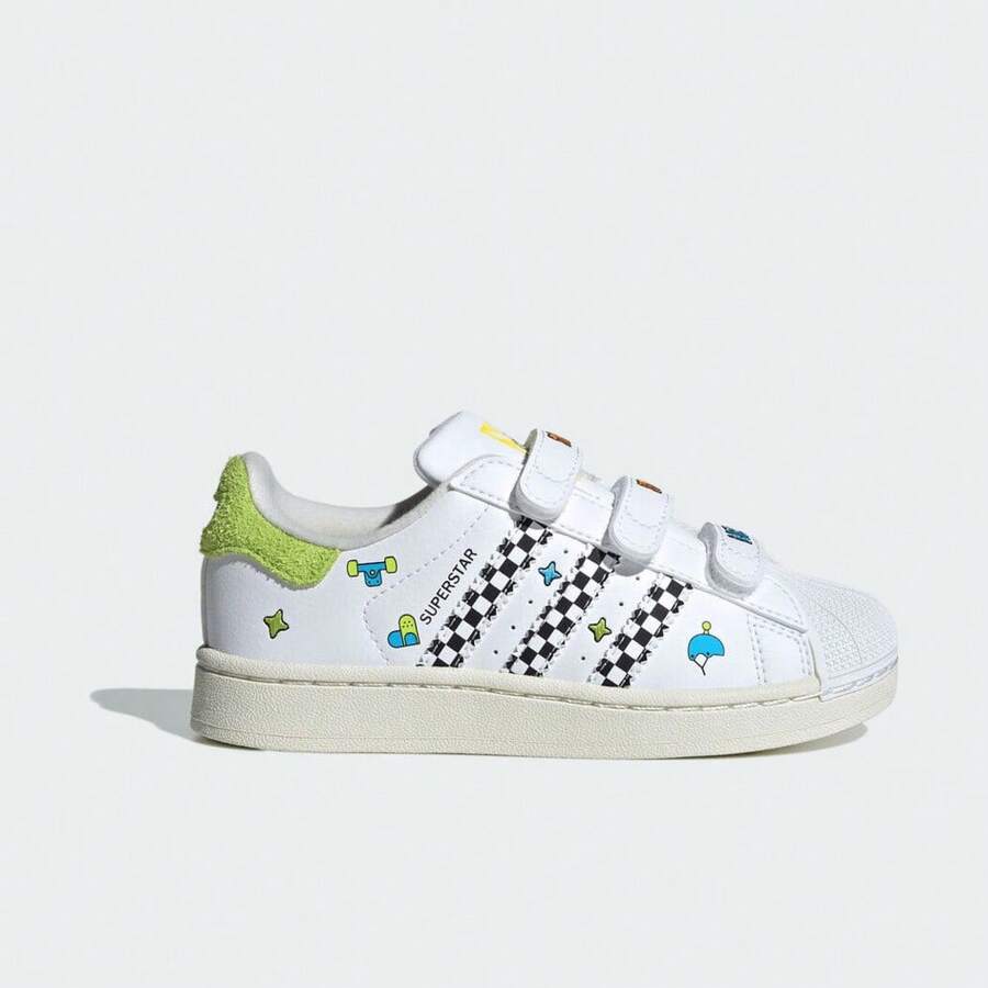 Adidas Toddler Boys' SUPERSTAR II CF C Casual Low-Top Sneakers JS2469 - White - View 1