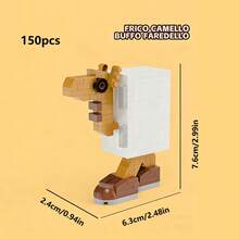 Tung Tung Sahur Character Building Blocks Toy, Tralalero Tralala, LiriLi Larrla, Boneca Ambalam Character Building Blocks Toy, Gift For Party, Birthday - Multicolor - View 6