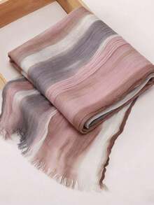 1pc Fashionable New Tie Dye Tie-Dye Printed Modal Muslim Hijab Scarf - Multicolor - View 4