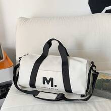 圆筒形尼龙旅行包，带肩带，适合健身和旅行 - 彩色 - 查看 10