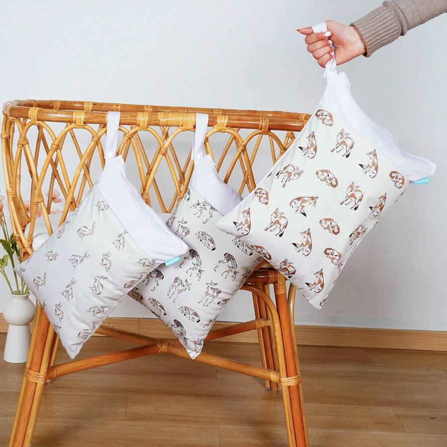 Túi ướt/khô chống thấm nước, tái sử dụng Happyflute | Bộ 1/2 túi ướt chống bẩn, có thể giặt được, dùng cho đồ bơi, quần áo trẻ em và thay tã | Túi ướt du lịch tiện dụng cho bãi biển, nhà trẻ, hồ bơi - Nhiều màu - Xem 1