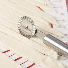 1个不锈钢波浪形煎饼模具，不锈钢披萨刀，圆柄波浪边轮，多功能烘焙披萨面团工具，厨房烘焙工具 - 查看 6