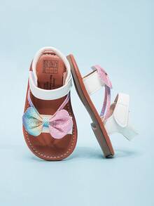 可爱婴儿凉鞋，配有珍珠链和魔术贴踝带 - 彩色 - 查看 9