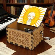 可爱太阳宝宝木制手摇音乐盒 – 无需电池，旋律温暖，是送给孩子和亲人的完美礼物 - 太陽寶寶手搖音樂盒 - 查看 1