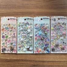 可爱透明动物贴纸 4 片装 闪亮装饰贴纸 适用于剪贴簿、笔记本、文具 - 4張 - 查看 1