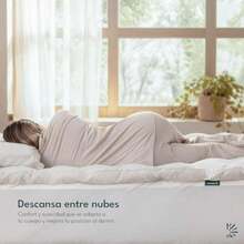 Dreamlab Cubre Colchón de Microfibra Extra Relleno de Microfibras recubiertas en Gel Hipoalergénico Certificado Oekotex-100 Tamaño Matrimonial 135cm x 190cm - Blanco - Ver 7