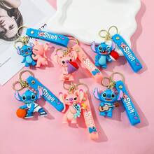 迪士尼史迪奇钥匙扣，适合作为返校季礼物送给朋友，派对礼物，可爱钥匙扣，趣味设计 - 彩色 - 查看 5