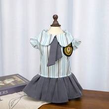 Pet Clothes, Spring/ Dress, Animal Shirt, Dog Couple Outfit, Cat Apparel - Blue - View 4