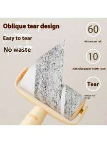 Bộ lăn bụi hình chân mèo, dụng cụ loại bỏ lông thú cưng siêu dính cho quần áo, thảm, ghế xe hơi, bao gồm 5 cuộn thay thế. - 1 tay cầm + 5 phụ kiện thay thế - Xem 3