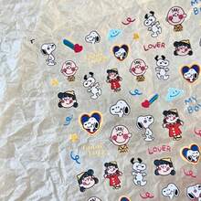 SNOOPY 1张热销可爱浮雕贴纸 卡通狗趣味DIY笔筒水杯贴纸（款式随机） - 彩色 - 查看 4