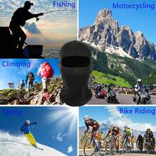 2 件装薄款拉法帽滑雪面罩头套全脸面罩防风防晒防紫外线帽男女通用 - 彩色 - 查看 7