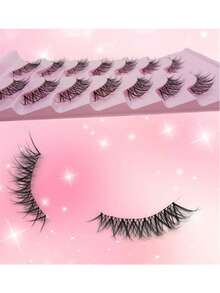 7 Pairs Of Transparent Meme Manga Mango Eyes False Eyelashes - View 5