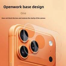 适用于 17 Pro Max/17 Pro/17 Air/17 的 3 片装镜头底座保护膜，柔韧透明软膜，全透明保护，不影响像素，防刮擦，耐用且易于安装 - 彩色 - 查看 3