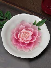 Handmade 3D Peony Flower Silicone Mold, Fragrant Candle Soap Stone Plaster Mold, DIY Home Fragrance Crystal Epoxy Resin Drip Glue Mold, Floral Design Plaster Craft Durable Decorative Mold - White Silicone Mold - View 6