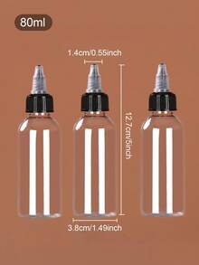 1pc/2pcs/3pcs 10ml/20ml/30ml/50ml/60ml/100ml Essential Oil Refillable Dropper Bottles, Squeeze Dropper Bottles, Clear Pointed Tip Dispenser Bottles - Clear - View 32