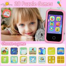 Kids Smart Toy Phone With 2.8" HD Touchscreen, Music Light, Dual Camera Selfie Video, 20+ Educational Games, Multilingual, Shockproof Silicone Cover, Long Battery Travel Toy For Boys Girls 3-10 - Multicolor - View 3