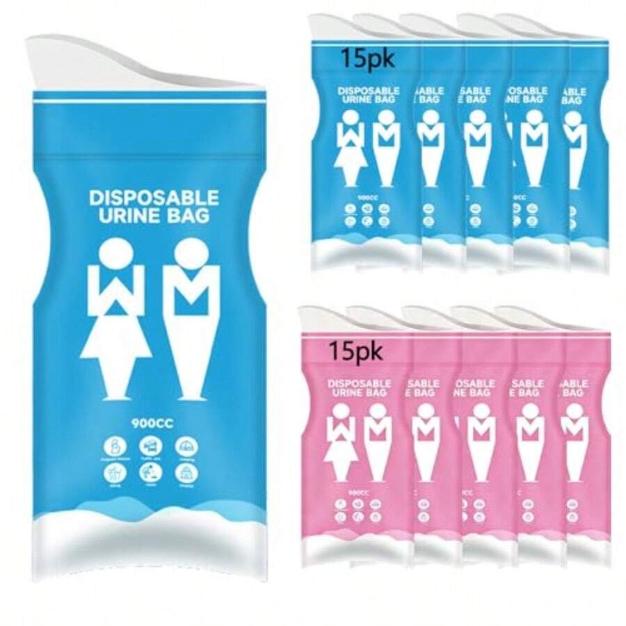 B de orina decable x para Bs de orina portátil 30 Piezas de 900 Ml Bs de Orina para ajes Bs de Vómito para emerncias en Coce Camping y ajes - como en la foto - Ver 1