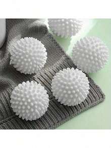 6个可重复使用的洗衣清洁球，神奇防缠绕绒毛收集器，毛发去除器，洗衣机和烘干机清洁球，非电动软洗工具，用于去除猫狗毛发、绒毛和绒毛的洗衣球 - A - 查看 5