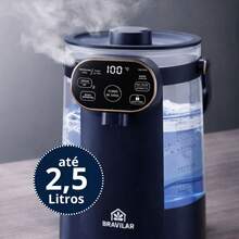 Chaleira Eletrica de Vidro 2,5L Esquenta até 100 graus Com Painel Digital 110v - Preto - Visão 7