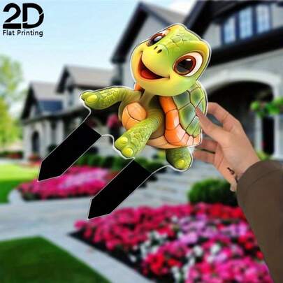 2D Flat, 2D Flat Printing, Cute St. Patrick's Day Stake Sign, Acrylic Garden Decor Stake, Outdoor Yard Art, Lawn Decoration, Planter And Landscape Decor, Entryway Decoration, Fun Garden Decor, Ideal Gift, 2D Flat